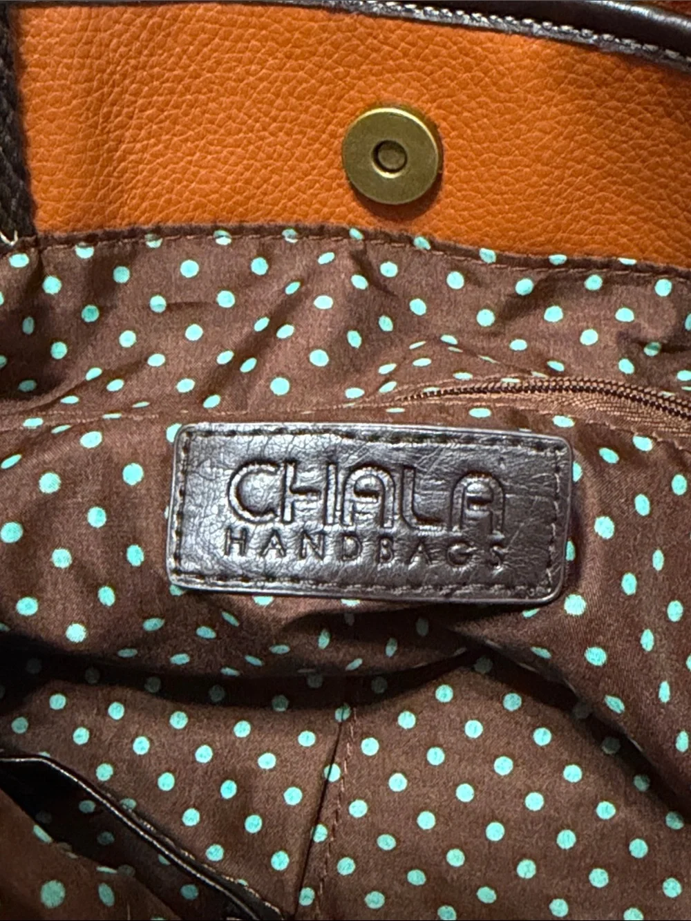 CHALA TWEET Partridge Bird Hobo Tote Shoulder Bag Vegan Leather Orange Purse